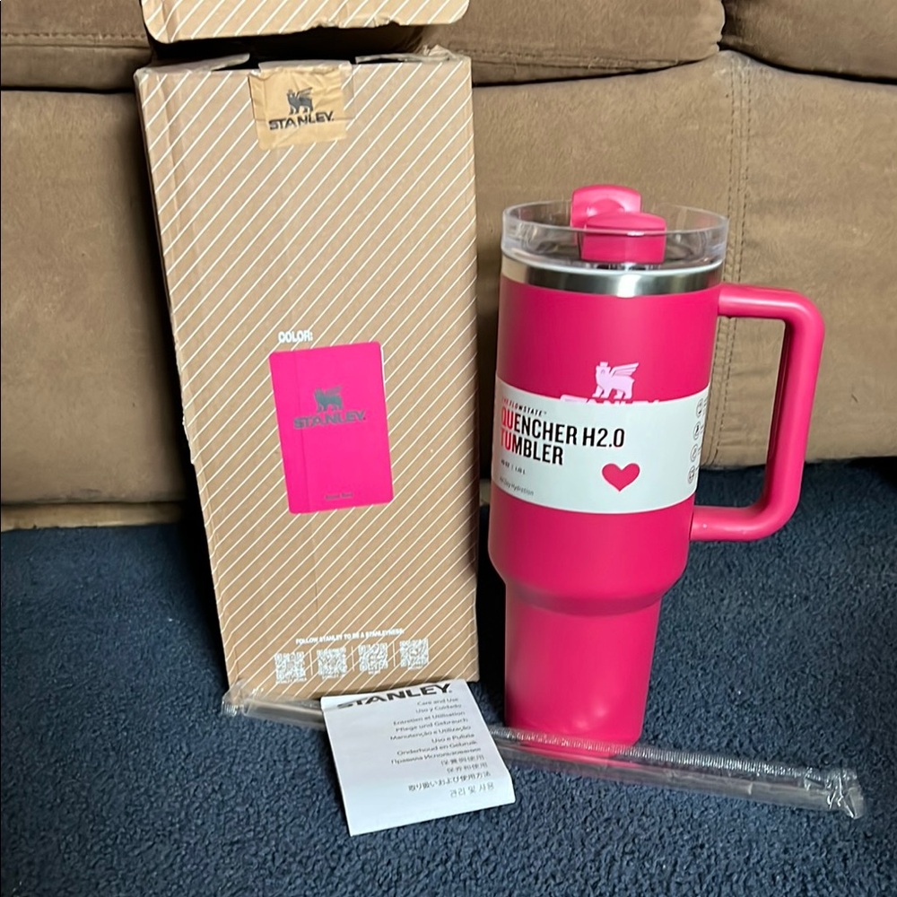 Stanley like Pink Insulated Drinkware Tumbler